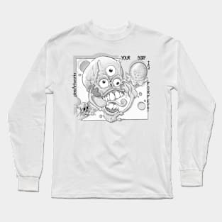 YBIF Trippy Greyscale Variant Long Sleeve T-Shirt